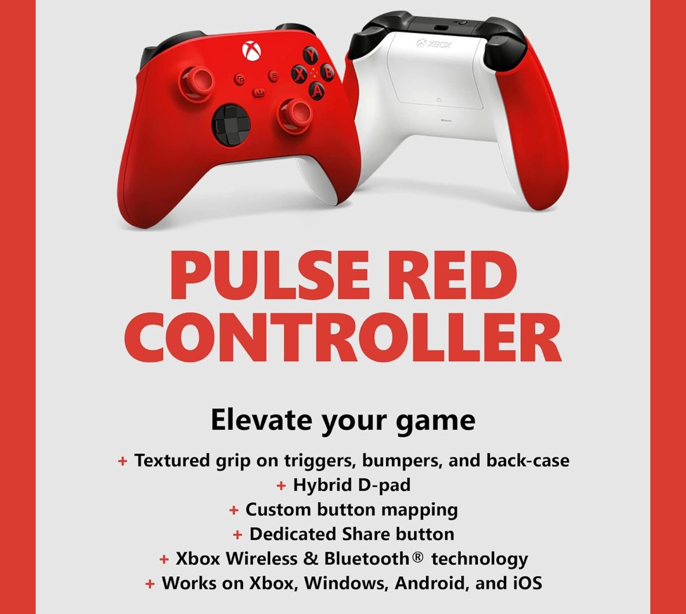 Microsoft Xbox Wireless Controller - Pulse Red - GPL GAMES Store