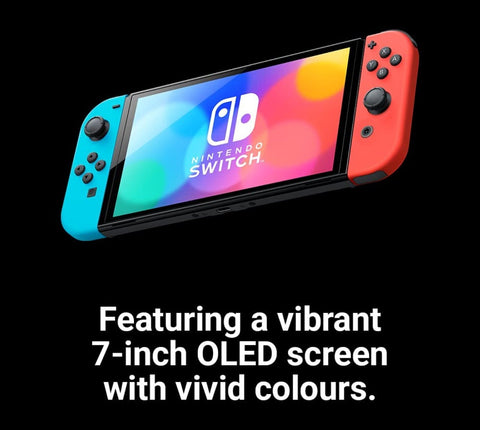 Nintendo Switch OLED Handheld Console with Neon Red & Blue Joy - Con (New) - GPL GAMES Store