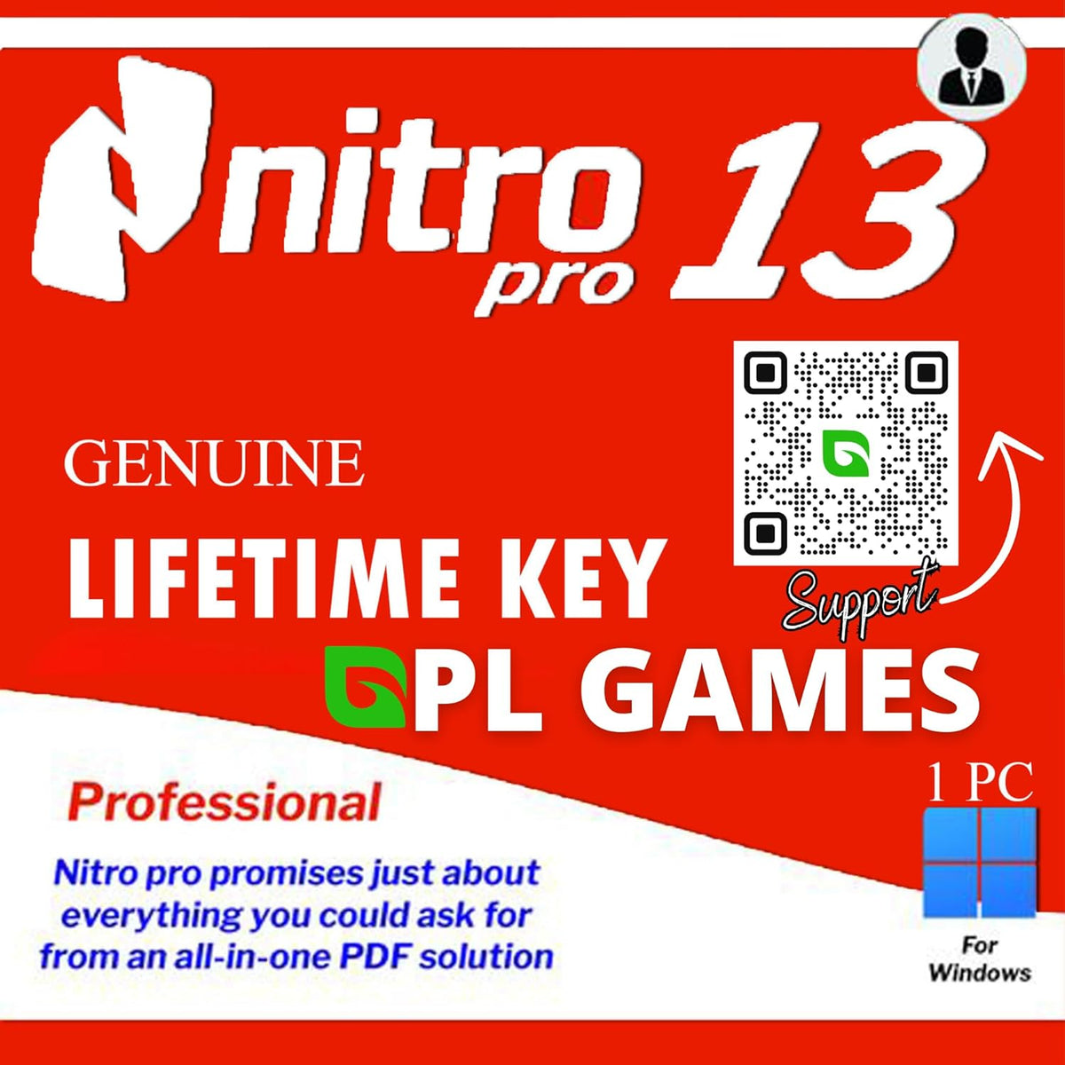 Nitro PDF Pro 13 Latest Genuine PDF Editing Software (Lifetime / 1 PC) - GPL GAMES Store