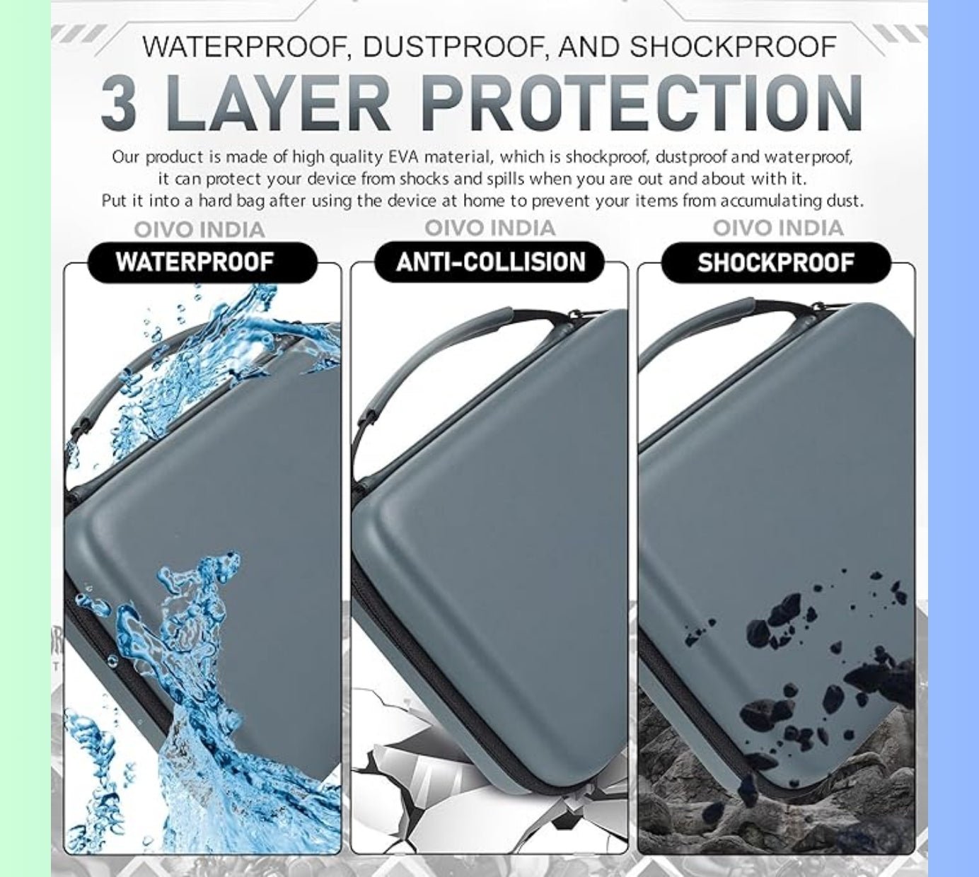 OIVO INDIA Dual Controller Remote Hard Carry Cover Compatible for PS5/PS4/XBOX Water - Resistant Travel Carry Case (New) - GPL GAMES Store