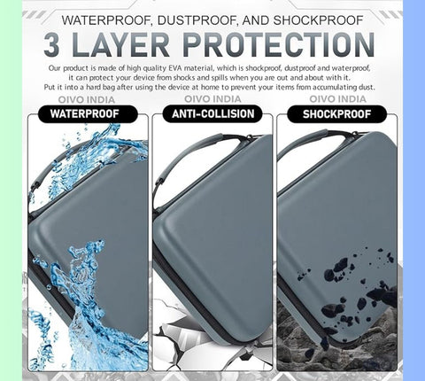 OIVO INDIA Dual Controller Remote Hard Carry Cover Compatible for PS5/PS4/XBOX Water - Resistant Travel Carry Case (New) - GPL GAMES Store