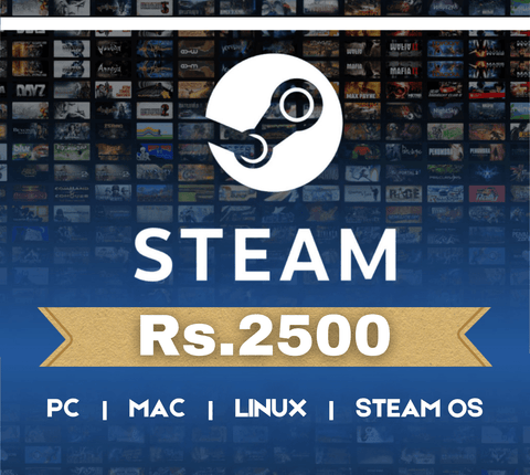 Steam Wallet Gift Card INR 2500 - GPL GAMES Store