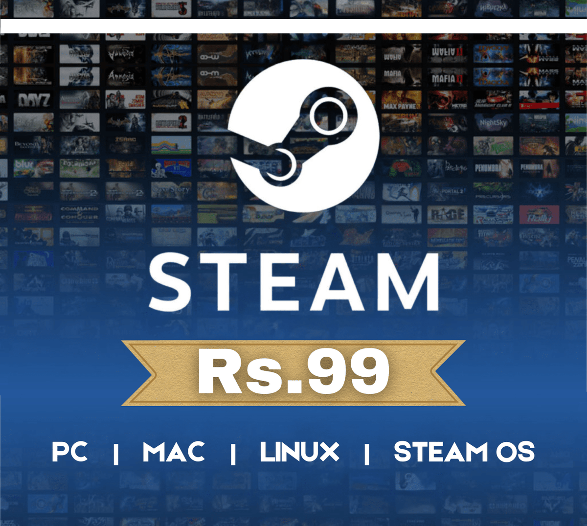 Steam Wallet Gift Card INR 99 - GPL GAMES Store